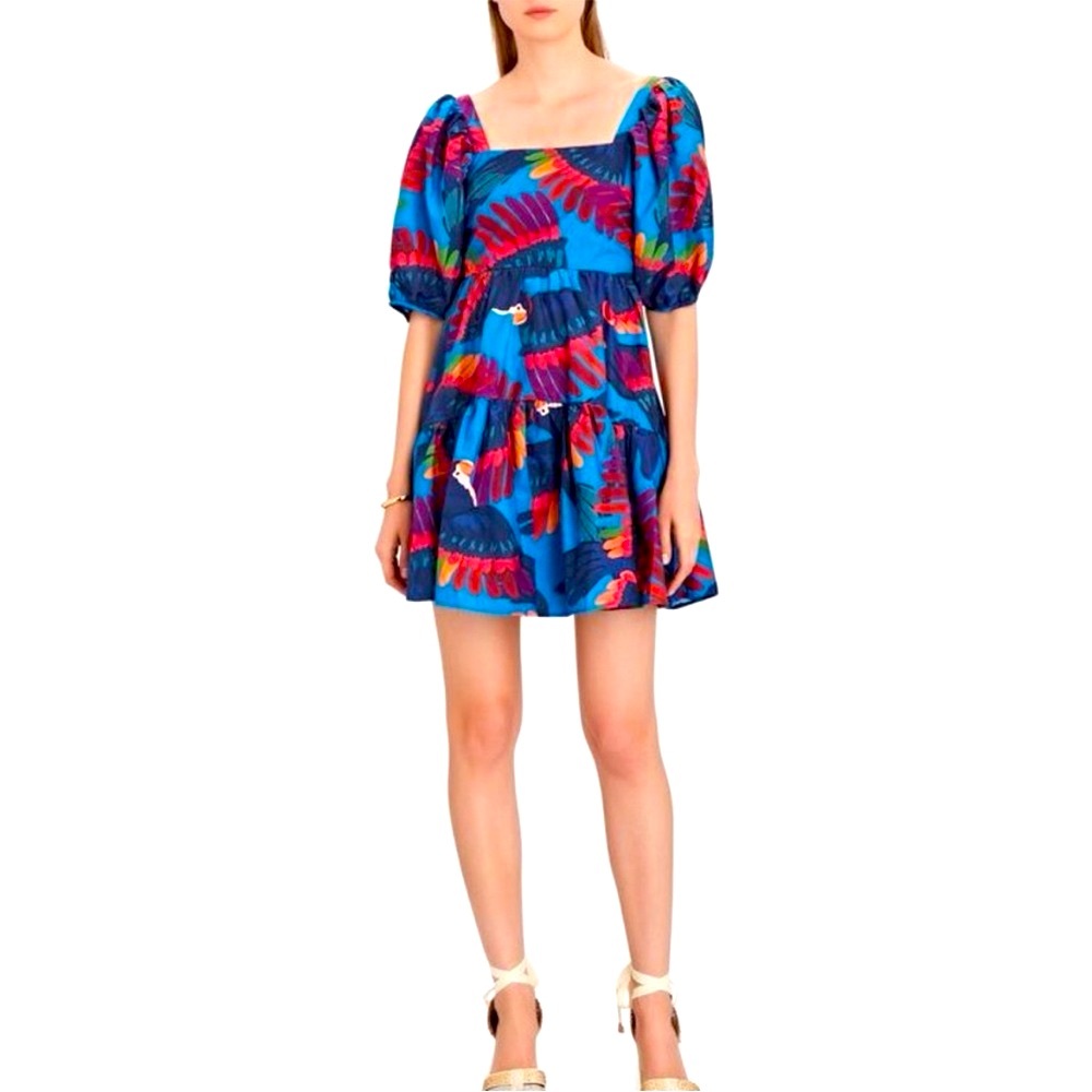 FARM Rio Rainbow Macaw Mini Dress